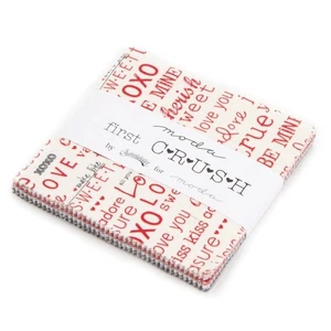 Moda Valentine Charm Pack - First Crush - Precut Cotton Quilting Fabric - Picture 1 of 2