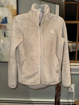 Chaqueta North Face Mujer Pequeña Beige Polar Cremallera Completa Pila Alta Felpa Exterior S Foto 1 de 4
