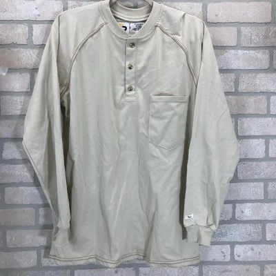 Camisa Reed Resistente al Fuego FR Henley Para Hombre Tostado Medio Manga Larga 100% Algodón Foto 1 de 4