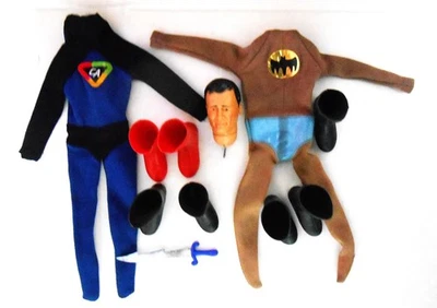 De colección Ideal 1966 Captain Action, Trajes de Batman, Botas Superman Accesorios Asst Foto 1 de 4