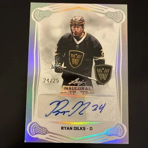 2025 Leaf National Lacrosse RYAN DILKS Auto Silver Pillar Holo 24/25 - Picture 1 of 2