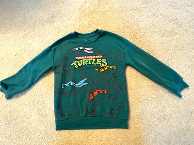 Boys Nickelodeon Teenage Mutant Ninja Turtles Green Fleece  Pullover Size 8 - Image 1 of 4