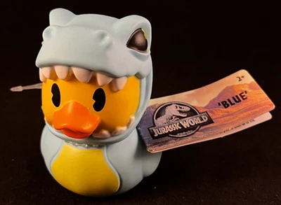 Jurassic World - 蓝色 - 橡胶鸭 - 约 2.5 英寸高 - Duckalooz — 第 1/4 张图片