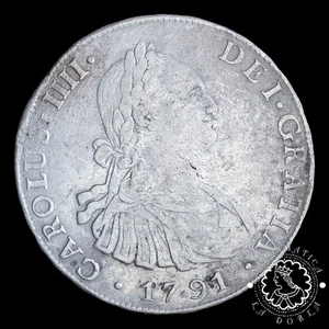 1791 - 8 REALES - Carlos IV - México FT - MBC- - Bild 1 von 2