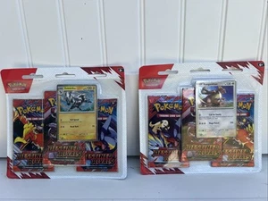 Pokémon Destined Rivals 3 Booster Pack Blister Kangaskhan Zebstrika Pokemon 2Pk - Picture 1 of 8