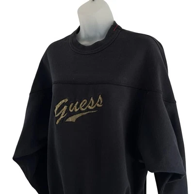 Vintage Guess Sweater Mens Medium Embroidered Crewneck Georges Marciano 90s - Image 1 of 4