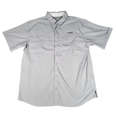 Columbia PFG Shirt Mens 2XL Omni Shade UPF Vented Gray Short Sleeve Lightweight - Image 1 of 4