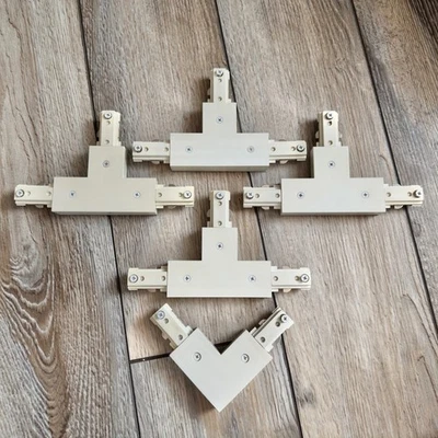 Liform L Track Series White T-Connector and L Connector Track Lighting Lot - Image 1 of 4