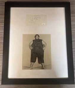 JSA Haystacks Calhoun cut signature. Framed with authentic 1959 promo photo - Picture 1 of 2