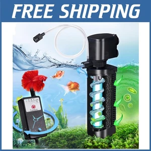 Powerful Aquarium Filter U-V 200GPH Timer 20-75Gal - Picture 1 of 11