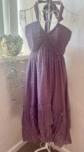 H&M plum coloured Halter neck Fit &Flare dress size 10 BNWT - Picture 1 of 8