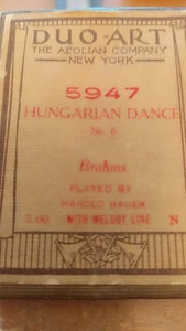 DUO-ART THE AEOLIAN COMPANY NEW YORK #5947 HUNGARIAN DANCE #6 BRAHMS - Bild 1 von 2