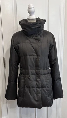J. JILL Women’s Black Quilted Down Puffer Coat XS Winter Commuter Cozy Soft Warm - Image 1 of 4