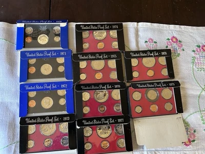 United States Proof Sets 1970-1979 Authentic Never Opened - Image 1 of 2