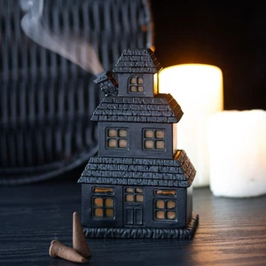 Black Haunted House Incense Cone Holder - Picture 1 of 5