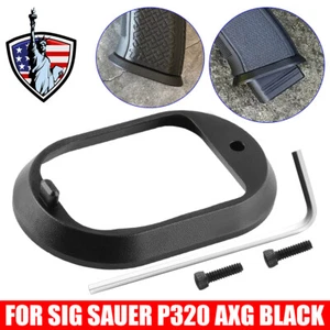 Black Flared Aluminium Alloy Magwell For Sig Sauer P320 AXG Series Funnel* - Picture 1 of 9
