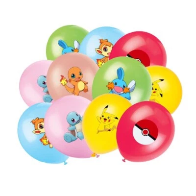 Pokémon 12 ps 12" Latex Happy Birthday  balloons Party Fun KIDS DECOR AU STOCK  - image 1 of 2
