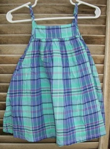BABY GAP nwt periwinkle & mint green sundress & diaper cover set~18M-24M~NEW~ - Picture 1 of 4