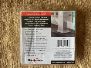 Deckorators White 4 x 4 Aluminum Post Base Trim 117668 - Picture 1 of 4