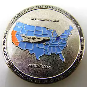 AIR FORCE FLIGHT TEST CENTER EDWARDS AFB CA CHALLENGE COIN - Picture 1 of 5