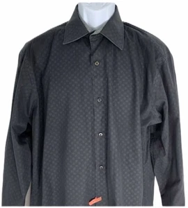 Johnston Murphy Langarmhemd Herren L dunkelgrau Tailored Fit Knopfleiste - Bild 1 von 8