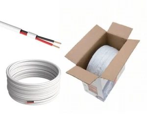 500 Fuß Alarm Sicherheitskabel 18/2 Stärke Solide Ungeschirmt CCA Einbrecher Alarm Kabel - Bild 1 von 8