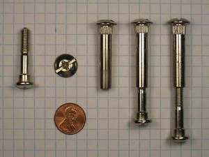 VITE DI COLLEGAMENTO 2 PEZZI, FILETTATURA M6, (56-66)mm GAMMA, ACCIAIO, CAPRIATA, NICHEL - Foto 1 di 2