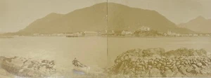 [ALASKA-SITKA] Original Albumen Panorama Foto von Sitka. [Ca. 1896] - Bild 1 von 1