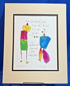 StoryPeople 14"x12" stampa Brian Andreas' 1997 acquerello/inchiostro "Kindred Spirits" - Foto 1 di 8