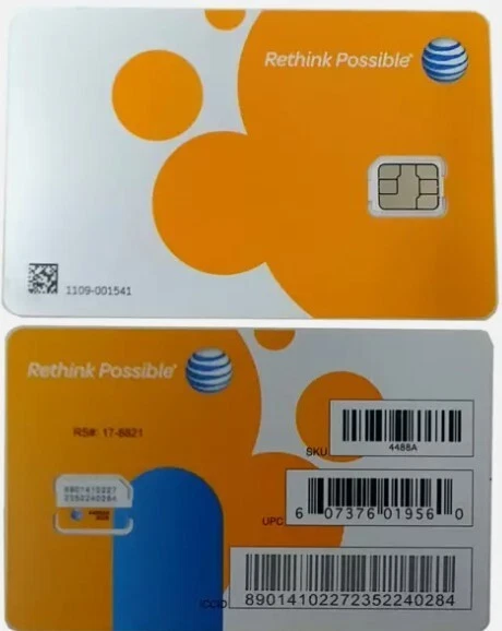 AT&T NANO 4FF  GOPHONE SIM Card • GSM 4GLTE • NEW Genuine OEM • Prepaid  - Image 1 of 1