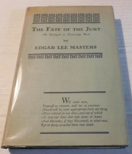 1929 1. Aufl. DAS SCHICKSAL DER JURY Ein Epilog zum Domesday Buch EDGAR LEE MASTERS - Bild 1 von 3