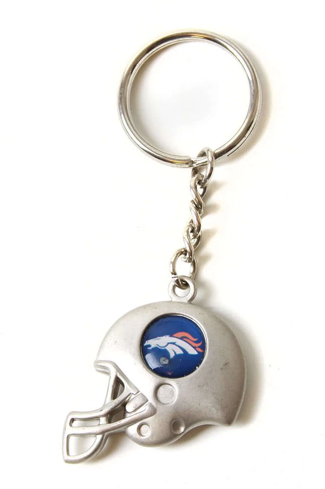 Metalic Vintage Helmet Denver Broncos Keychain - Image 1 of 1