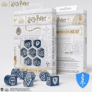 Harry Potter - Ravenclaw Modern Blue Dice Set (7) Q-Workshop D&D RPG - Picture 1 of 2