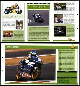 Alex Barros - Great Champions - Mega Bikes Hachette Fold-Out Card - Picture 1 of 1
