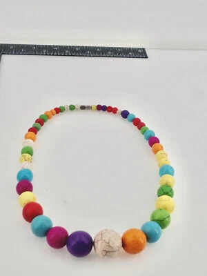 Rainbow Howlite Graduated 17.5" Bead Necklace - Image 1 of 3