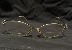 ESCADA Eyeglass Gold Tone Metal Wire 52-18 Frames Only Vintage - Picture 1 of 11