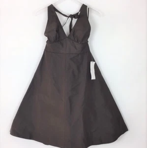 J. Vestido Crew 100% Seda - Talla P6 - Nuevo con Etiquetas - J. Vestido marrón crew - Imagen 1 de 1
