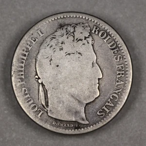 1832 BB France Silver 2 Francs - Picture 1 of 2
