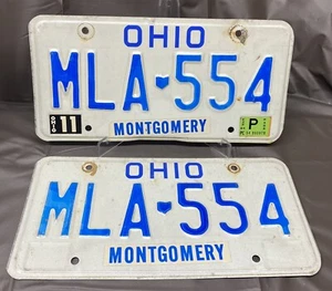 Targhe Ohio abbinate anni 80 MLA-554 da collezione nov 84 etichette - Foto 1 di 5