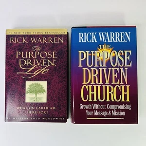 Lot of 2 Rick Warren The Purpose Driven Hardcover Books Church Life - Picture 1 of 11