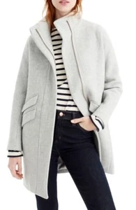 $365 J.Crew Cocoon Coat Italian Wool HEATHER DUSK Grey 10P 12T 00 0P 2P 2 4 - Picture 1 of 8