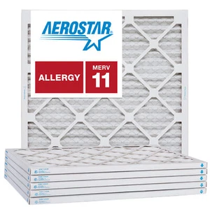 Aerostar 10x10x1 MERV  11, Pleated Air Filter, 10 x 10 x 1, Box of 6 - Picture 1 of 7