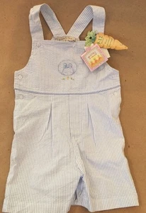 Jungen OVERALLS Outfit Hasen von the Bay Kleinkind Boutique Sommer 9-12 Monate - Bild 1 von 4