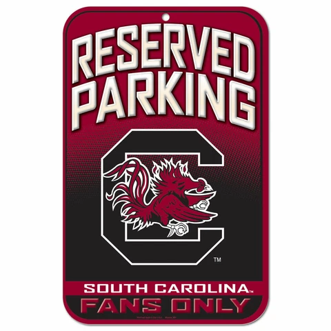 SOUTH CAROLINA GAMECOCKS RESERVED PARKING PLASTIC SIGN 11"X17" DURABLE POSTER Cover