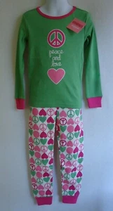 Gymboree Girls Pajamas 5 Gymmies PJs Peace & Love Winter Long Sleeve Cotton New - Picture 1 of 3