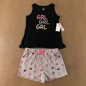 Dream Life Girls Size Small (7/8) Black Foil Print 2 Piece Pajama Set NWT - Picture 1 of 8
