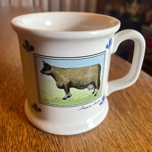 Taza de café de vaca suiza marrón de Lauffer hecha en Japón vintage - Imagen 1 de 5