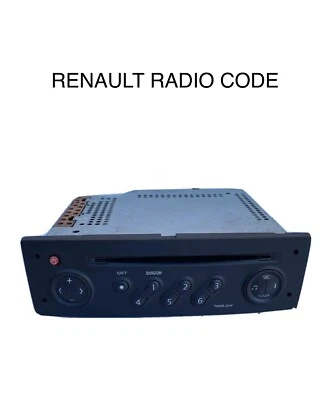 Renault Radio Code Stereo Unlock Kangoo Megane Clio Trafic Twingo Laguna Scenic - Image 1 of 4