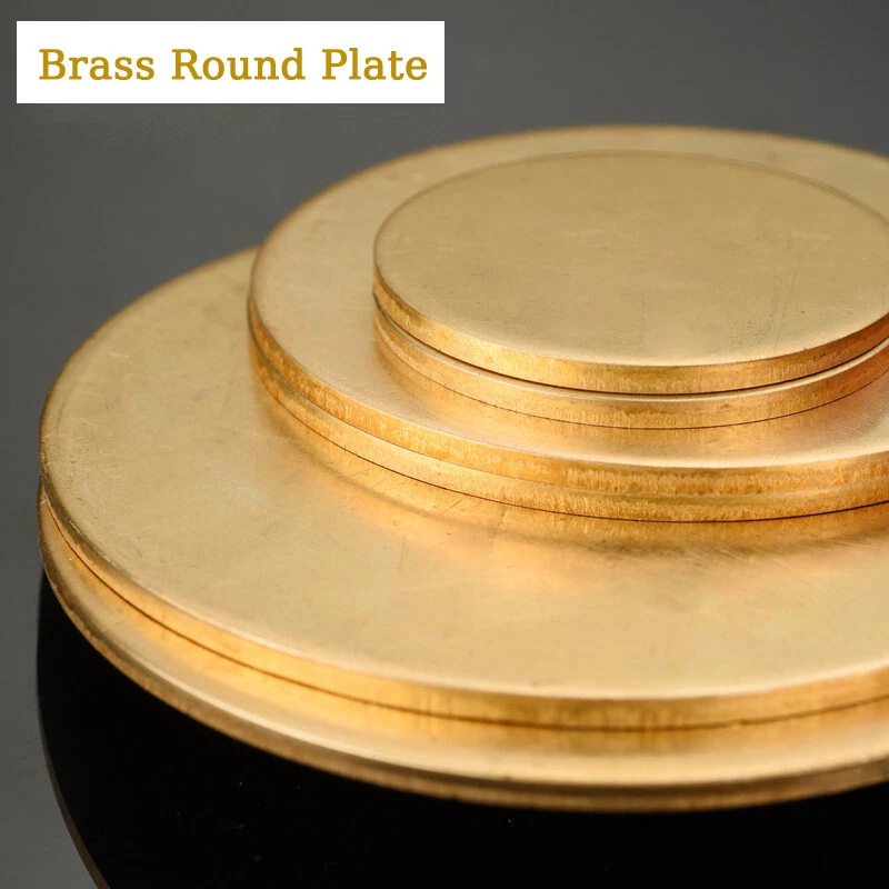 Discos de latón H62 placa redonda láminas de latón redondas de 0,8 mm a 3 mm Ø50 mm ~ 200 mm Foto 1 de 4