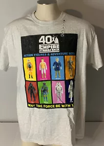 Star Wars Empire Strikes Back Action Figure Vintage Style T Shirt Large Disney - Picture 1 of 7